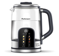 Rohnson Color Touch rychlovarná konvice, 2200 W, 6 teplot, 1.7 l, LED displej, dotykový ovládací panel, sklo