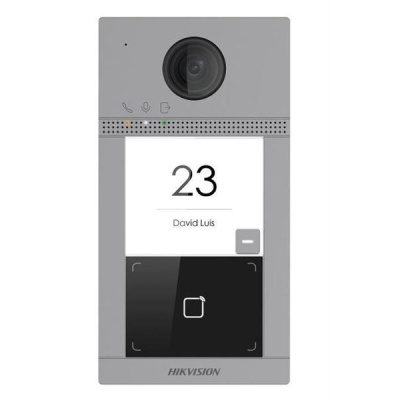 HIKVISION DS-KV8113-WME1(B)/Surface, IP dveřní interkom, 1-tlačítkový, čtečka karet, 2MPx kamera, WiFi