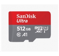 SanDisk MicroSDXC karta 512GB Ultra (100MB/s, Class 10, Android) + adaptér