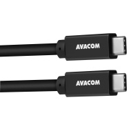 Datový a nabíjecí kabel USB Type-C - USB Type-C, 100cm, 60W E-Mark, černý