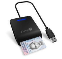 CONNECT IT USB čtečka eObčanek a čipových karet, černá