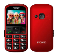 EVOLVEO EasyPhone XS, mobilní telefon pro seniory, červená