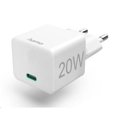 Hama rychlá USB nabíječka, USB-C PD/QC 20 W