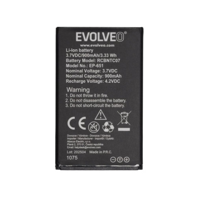 EVOLVEO originální baterie 900 mAh pro EasyPhone XG (EP-650)