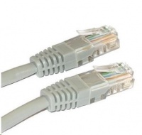 Patch kabel Cat5E, UTP - 0,3m, šedý