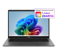 ASUS NTB Vivobook S14 (M3407GA-OLED015W), GPT3 6C, 14" 1920x1200, 16GB, 1TB SSD, Radeon, W11 Home, Matte Gray