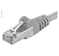 PREMIUMCORD Patch kabel CAT6a S-FTP, RJ45-RJ45, AWG 26/7 15m šedá