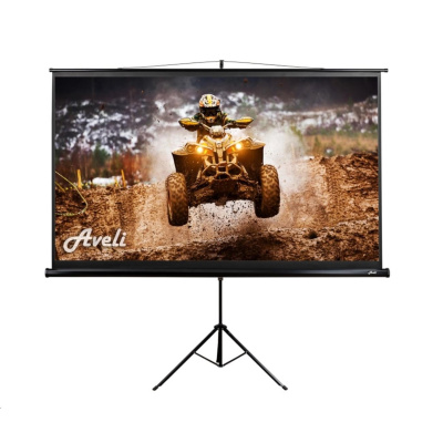 Projekční plátno AVELI stativ, 265x149cm (16:9) 120", černý tubus