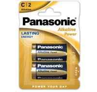 PANASONIC Alkalické baterie Alkaline Power LR14APB/2BP C 1,5V (Blistr 2ks)