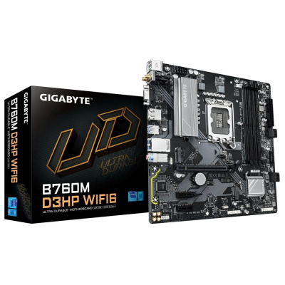 GIGABYTE MB Sc LGA1700 B760M D3HP WIFI6, Intel B760, 4xDDR5, 1xDP, 1xHDMI, 1xVGA, mATX