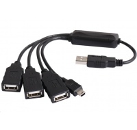 PremiumCord USB2.0 HUB 4-portový Black cable