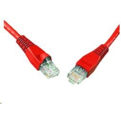 Solarix Patch kabel CAT5E UTP PVC 0,5m červený snag-proof C5E-114RD-0,5MB