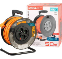 Strend Pro DG-FB04 buben 50m plast 4xzas. 3x1,5mm oranžová (213059)