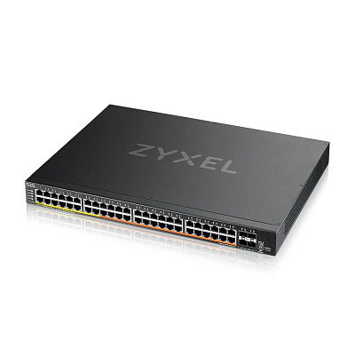 Zyxel XMG2230-52HP, L3 Access Switch, 16x 2.5G, 32x 1G, AC:960W PoE , DC:2400W PoE, 4 x SFP+ Uplink, incl 1 yr NebulaF