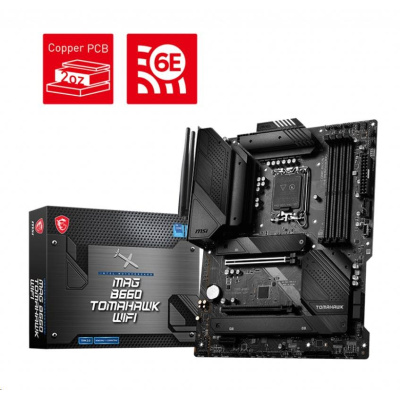 BAZAR - MSI MB Sc LGA1700 MAG B660 TOMAHAWK WIFI, Intel B660, 4xDDR4, 1xDP, 1xHDMI, WI-FI - Po opravě (Bez příšlušenství