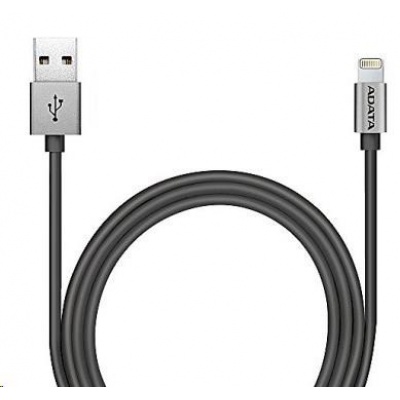 ADATA Sync & Charge Lightning kabel - USB A 2.0, 100cm, hliníková, titan