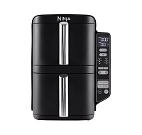 Ninja SL300EU Double Stack horkovzdušná fritéza, 7,6l, černá, 6 funkcí, stohovatelné zásuvky, nepřilnavé