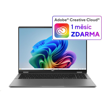 ASUS NTB Vivobook 16 Flip (TP3607SA-OLED099W), Ultra 7 258V, 16" 1920 x 1200, 32GB, 1TB SSD, Intel Arc, W11 Home, Gray