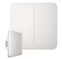 Ajax  SoloButton (2-gang) - Samostatné dvou tlačítko pro LightSwitch, bílá