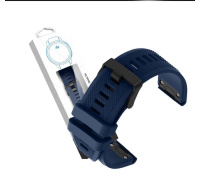 RhinoTech řemínek pro Garmin QuickFit sportovní silikonový 22mm tmavě modrý