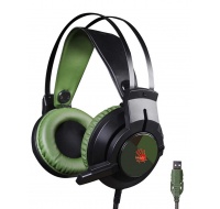 A4tech Bloody J437 herní sluchátka, 7.1., USB, zelená barva