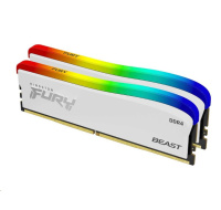 KINGSTON DIMM DDR4 16GB (Kit of 2) 3200MT/s CL16 FURY Beast Bílá RGB SE