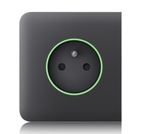 Ajax  SideCover (smart) - Boční kryt zásuvky, horizontální, grafitová