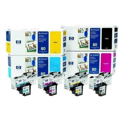 HP 80 Magenta Printhead + Printhead Cleaner, C4822A