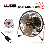 WG - Ventilátor USB mini fan 6inch, bronzový