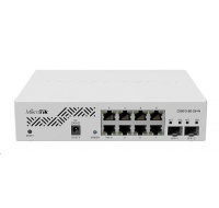 MikroTik Cloud Smart Switch CSS610-8G-2S+IN, 8 gigabit.portů, PoE-In, 2xSFP+, SwOS