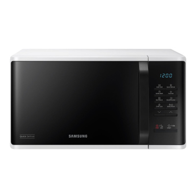 Samsung MS23K3513AW/BA mikrovlnná trouba, 800 W, 23 l, 6 úrovní výkonu, displej, bílá / černá