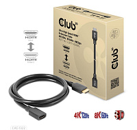 BAZAR - Club3D prodlužovací Ultra rychlý HDMI kabel, 4K120Hz, 8K60Hz, 48Gbps, M/F, 1m, 30 AWG - Poškozený obal (Komplet)