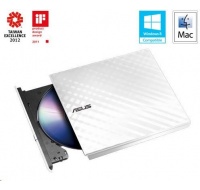 ASUS DVD Writer SDRW-08D2S-U LITE/WHITE, External Slim DVD-RW, white, USB