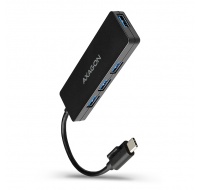 AXAGON HUE-G1C, 4x USB 3.2 Gen 1 SLIM hub, kabel Type-C 14cm napevno