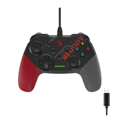 A4tech Bloody GP30, gamepad, USB, černo-červený