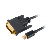 AKASA adaptér Mini DisplayPort na DVI-D,kabel, 1.8m