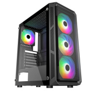BAZAR - VeinX case HERMES MESH Mid Tower, ATX, 1xUSB 3.0, 2xUSB 2.0, 4x ARGB Fan, ARGB Controller, černá, poškozený obal