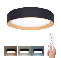 Solight LED osvětlení s dálkovým ovladačem Larios Black, 48W, 3360lm, 39cm, změna chromatičnosti, stmívatelné