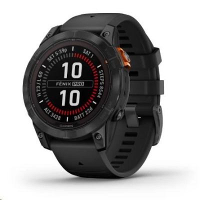 Garmin fenix® 7 Pro – Solar Edition, Gray / Black Band