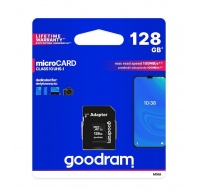 GOODRAM MicroSDXC karta 128GB M1AA, UHS-I Class 10, U1 + adaptér