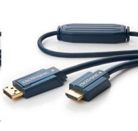 ClickTronic HQ OFC kabel DisplayPort - HDMI typ A, zlacené kon., 3D, M/M, 10m