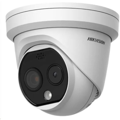 Hikvision DS-2TD1228-2/QA, IP Turret Termo optická kamera; objektiv 2,1mm, IR 15m, Audio, Alarm, blikač