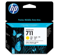 HP 711 Yellow DJ Ink Cart, 29 ml, 3-pack, CZ136A