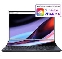 ASUS NTB Zenbook Pro 14 Duo (UX8402VV-OLED037X) i9-13900HU,14.5" 2880x1800,32GB,2TB SSD,NVIDIA RTX 4060,W11Pro,Black