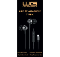 WG - Sluchátka s konektorem Type-C, drátové, černá