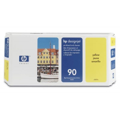 HP 90 Yellow Printhead + Printhead Cleaner, C5057A