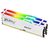 KINGSTON DIMM DDR5 16GB (Kit of 2) 5200MT/s CL40 FURY Beast Bílá RGB XMP