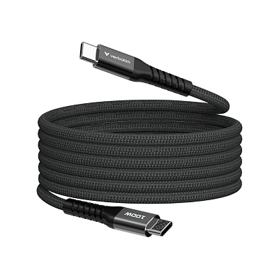 VERBATIM Kabel USB-C Sync & Charge, 100W, Magnetický, 120cm, černá