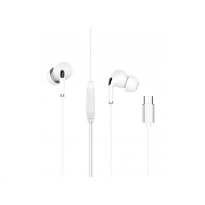 WG - Sluchátka s konektorem Type-C, Eclipse Duo, drátové, white