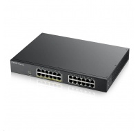 Zyxel GS1900-24EP 24-port Gigabit Smart Managed PoE Switch, 24x gigabit RJ45 (z toho 12x PoE), PoE budget 130W